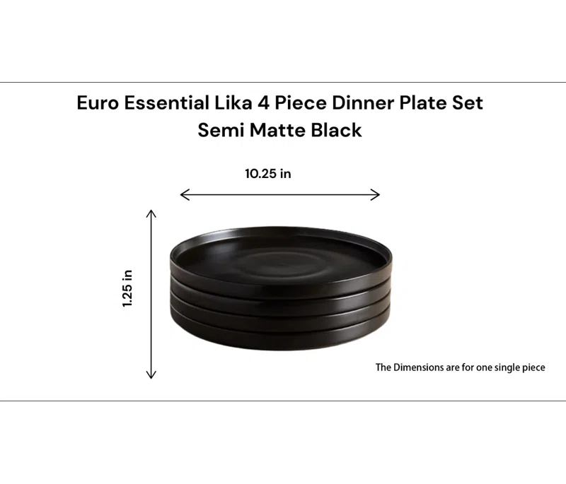 Izie Straight Lip Stoneware Dinner Plate (Set of 4) - Image 2